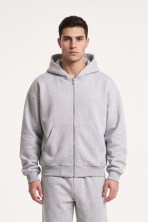 Зіп худі оверсайз чоловічий Grey