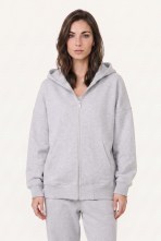Зіп худі оверсайз жіночий Grey