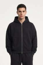 Зіп худі оверсайз чоловічий Black