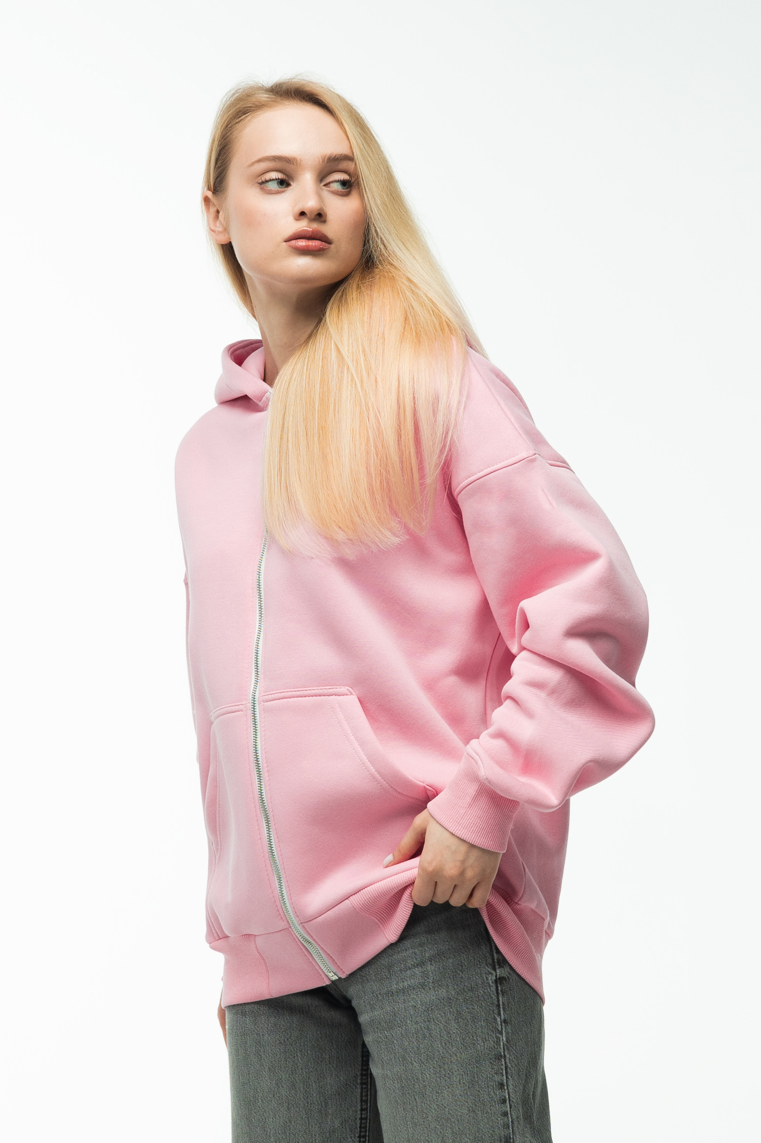 ボーダーズアットバルコニー ZIP UP HOODIE 36 さくらいろ Sakura Reversible Zip-Hoodie – Shihiko