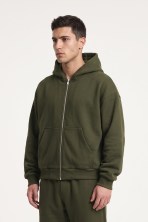 Зіп худі оверсайз чоловічий Khaki - Зображення 2