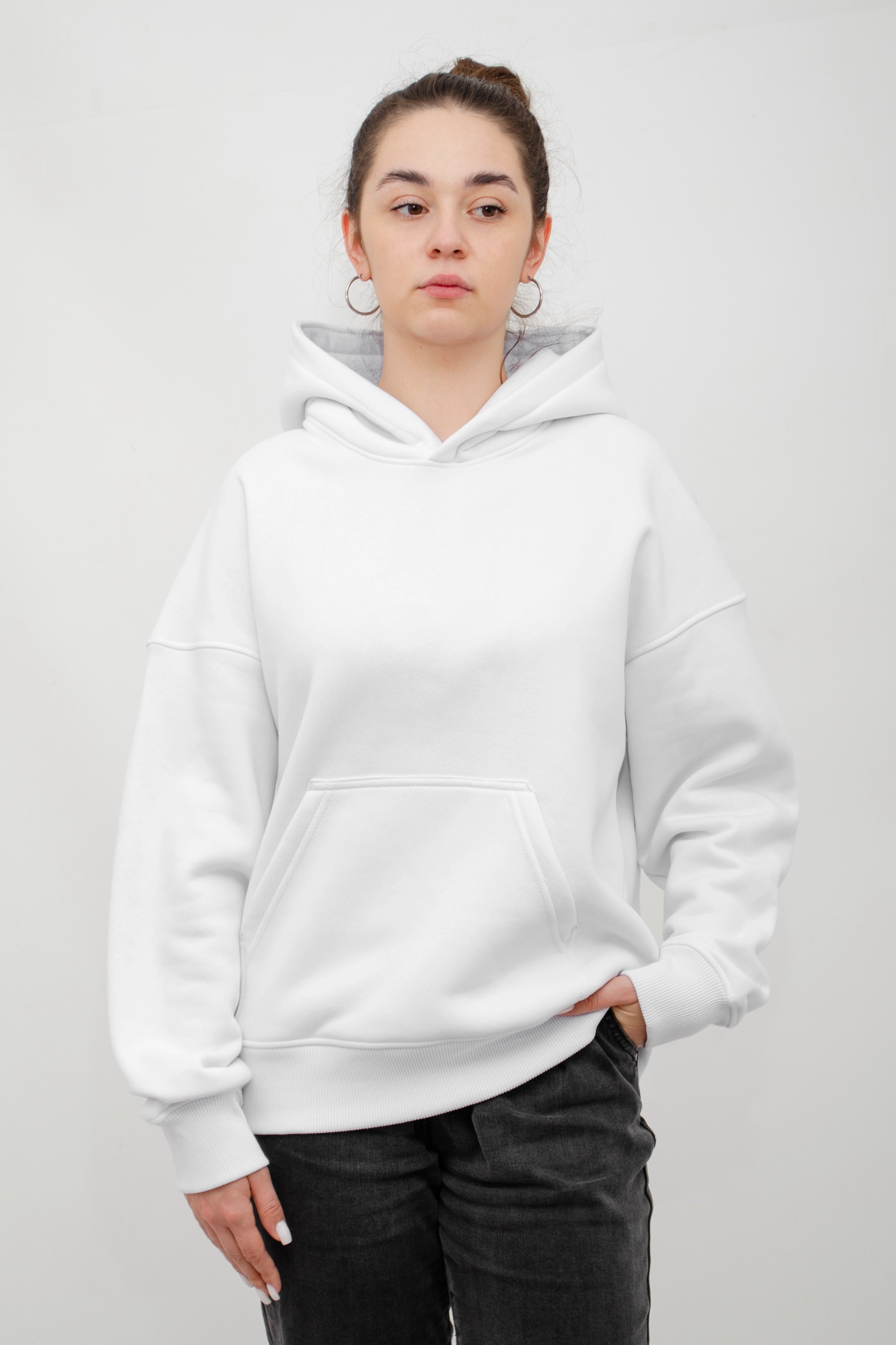 Худі оверсайз жіночий White - Taboo Clothing Company