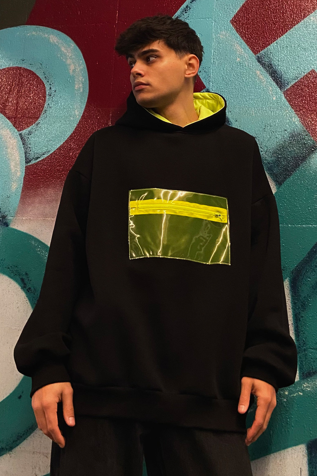 トップス 00s yaponskii deformation hoodie Худі оверсайз унісекс Reflection Yellow/Black - Taboo Clothing Company