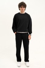 Костюм чоловічий Світшот оверсайз + Джогери Black
