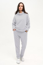 Костюм жіночий Худі оверсайз + Штани прямі Grey