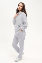 Костюм жіночий Худі оверсайз + Штани прямі Grey - Зображення 3