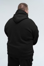 Худі оверсайз чоловічий Plus Size Black - Зображення 3